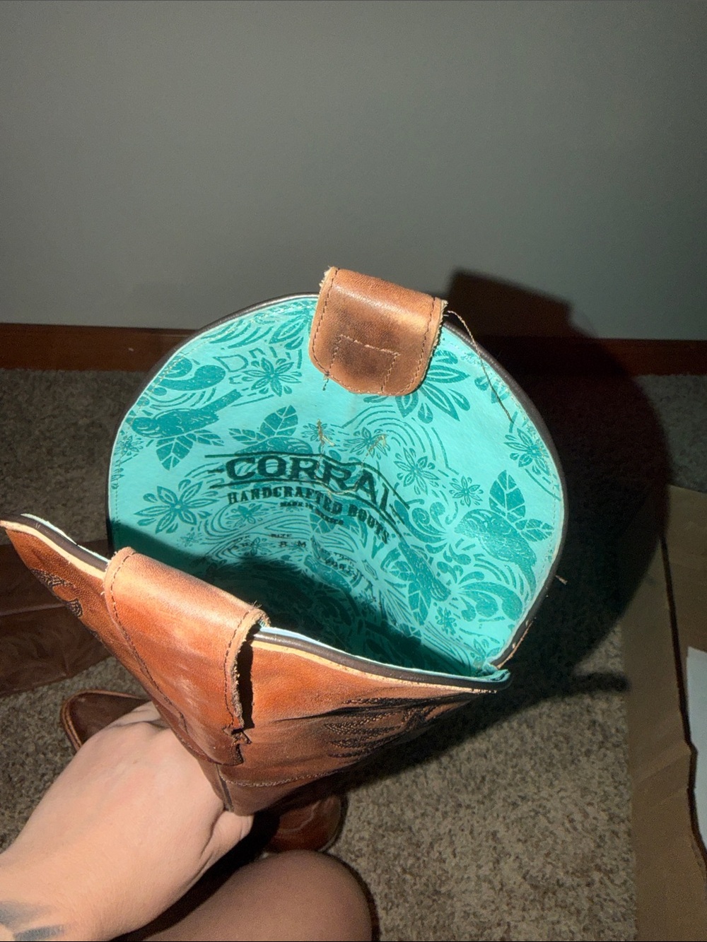 Coral, above the knee cowboy boots - Picture 5 of 9
